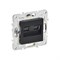 Компьютерная розетка IEK SKANDY двойная RJ45 кат.5E SK-K03Bl черный - фото 14712766