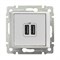 Механизм одноместной розетки USB Legrand Valena - фото 14727789