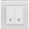 Реверсивный двухклавишный выключатель Vesta Electric Exclusive White - фото 14757115