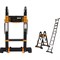 Телескопическая лестница-стремянка WORKY black max 2,5м/5м 12 ступеней - фото 14780488
