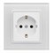 Одинарная розетка Vesta Electric Exclusive White - фото 14787848