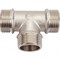 Латунный никелированный тройник STI D190-00077 - фото 14798457