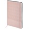 Блокнот А5 138x213 мм, BRAUBERG "Tissage", под кожу, 80 л., резинка, клетка, нежно-розовый, 116604 - фото 14824143