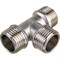 Латунный никелированный тройник STI D190-00073 - фото 14836300