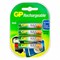 Батарейки аккумуляторные Ni-Mh мизинчиковые КОМПЛЕКТ 4 шт. AAA (HR03) 950 mAh, GP, 100AAAHC-2DECRC4 - фото 14907242