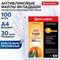 Папки-файлы перфорированные, А4, BRAUBERG "STANDARD", комплект 100 шт., матовые, 30 мкм, 221991 - фото 14920016