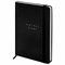 Ежедневник недатированный с резинкой А5 145х203 мм, BRAUBERG, твердый, 128 л., "Minimal", черный, 116284 - фото 14976564