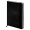 Ежедневник недатированный с резинкой А5 145х203 мм, BRAUBERG, твердый, 160 л., "Minimal", черный, 116299 - фото 14976567