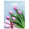 Пакет с вырубной ручкой ПВД, 40х31 см, "Тюльпаны", 60 мкм, н00212987 - фото 14976630