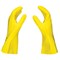 Перчатки латексные SCAFFA "Луч", КЩС-2, хлопчатобумажное напыление, размер 10, XL (очень большой), желтые, 00-01017719 - фото 14982946