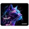 Коврик для мыши SONNEN "NEON CAT" резина + ткань, 250х200х2 мм, 513956 - фото 15020812