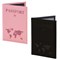 Обложка для паспорта НАБОР 2 штуки, экокожа soft-touch, черная/нежно-розовая, STAFF, 238766 - фото 15033985