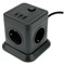 Сетевой фильтр CABLEXPERT Tower, 4 розетки, 10 А, 1 x Type-C PD, 20 Вт, 2 х USB, 2 м, черный, TWR-4-CU2-B-2 - фото 15039082