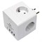 Сетевой фильтр CABLEXPERT Cube, 4 розетки, 16 А, 1 x Type-C PD, 3 х USB, белый, CUBE-4-СU3-W - фото 15039083