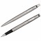 Набор PARKER "Jotter Stainless Steel GT": шариковая ручка синяя и перьевая ручка синяя, 2093258 - фото 15054821