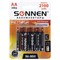 Батарейки аккумуляторные Ni-Mh пальчиковые КОМПЛЕКТ 4 шт., АА (HR6) 2100 mAh, SONNEN, 455606 - фото 15057945