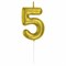 Свеча-цифра для торта "5" золотая с глиттером, 6 см, ЗОЛОТАЯ СКАЗКА, на шпажке, в блистере, 591418 - фото 15058825