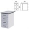 Тумба приставная "Монолит", 450х700х750 мм, цвет серый (КОМПЛЕКТ) - фото 15061040