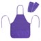 Фартук с нарукавниками для уроков труда ПИФАГОР, 3 кармана, увеличенный размер, 45x60 см, фиолетовый, 273748 - фото 15083415