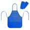 Фартук с нарукавниками для уроков труда ПИФАГОР, 3 кармана, стандартный размер, 44x55 см, синий, 273754 - фото 15083417