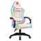 Кресло компьютерное DEFENDER "Energy", 2 подушки, RGB-подсветка, экокожа, белое, 64557 - фото 15083463