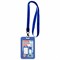 Бейдж вертикальный (85х54 мм), лента 45 см с карабином, СЛАЙДЕР, синий, BRAUBERG EXTRA, 238830 - фото 15175266