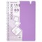 Тетрадь обложка пластик, А5 80 л., гребень мягкий, вырубка для ручки, клетка, BRAUBERG, сиреневый, 405379 - фото 15270967