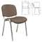 Стул для персонала и посетителей "ИЗО", хромированный каркас, ткань бежевая С-39 - фото 15270971
