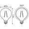 Лампа GAUSS LED Filament G95 E27 6W Golden 2400K - фото 15747832