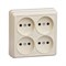 Четырехместная розетка Generica ОКТАВА РС24-2-ОК - фото 15867605