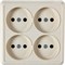 Четырехместная розетка Generica ОКТАВА РС24-2-ОК - фото 15867608
