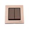 Двухклавишный выключатель Metronex Exclusive Champagne Metallic - фото 15999331
