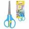 Ножницы ЮНЛАНДИЯ, 130 мм, с усилителем и линейкой, эргономичные ручки, голубые, 238344 - фото 16563435