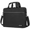 Сумка портфель HEIKKI MAXIMUM (ХЕЙКИ) с отделением для ноутбука 17,3", черная с серой вставкой, 34х44х6 см, 272590 - фото 16563784