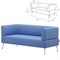 Диван мягкий трехместный "Норд", "V-700", 1560х720х730 мм, c подлокотниками, экокожа, голубой - фото 16566548