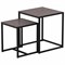 Стол журнальный "Терса", 490х490х560/390х390х460 мм, КОМПЛЕКТ 2 шт., металл/ЛДСП ясень шимо темный - фото 16568410