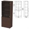 Шкаф закрытый со стеклом "Приоритет" 720х438х2000 мм, 4 полки, венге (КОМПЛЕКТ) - фото 16569386