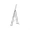 Трехсекционная раскладная лестница НАШ 111314 - фото 16699204