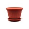 Кашпо ООО КЗНМ сильвер эко с блюдцем d 23, объём 4л терракот - фото 16711691