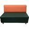 Двухместная секция дивана Мягкий Офис зеленая оранжевая - фото 16809921