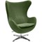 Кресло BRADEX EGG CHAIR зеленый, искусственная замша - фото 16825275