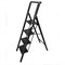 Алюминиевая стремянка SevenBerg calipso 4 широкие ступени чёрная - фото 16861806
