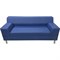 Трехместный диван Мягкий Офис синий - фото 16941882