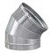 Отвод РОССТИН 45 градусов 250х0.8 мм; AISI 304 - фото 17033452