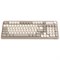 Клавиатура проводная бесшумная USB, 102+98 клавиш, LED-подсветка, SONNEN K620, слоновая кость / серая, 513950 - фото 17163067