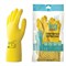 Перчатки латексные КЩС, сверхпрочные, плотные, хлопковое напыление, размер 8,5-9, L (большой), желтые, HQ Profiline, 73587 - фото 17240948