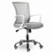Кресло BRABIX "Wings MG-306", пластик белый, хром, сетка, серое, 532012 - фото 17307742